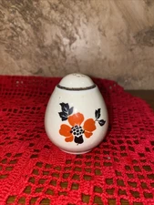 Vintage HALL China Company Red Poppy Teardrop Shape Pepper Shaker RARE