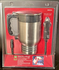 Heated 15 oz. Travel Mug Stainless Steel 12V Coffee Mug, NEW in BOX