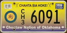 2020 OKLAHOMA Choctaw Nation INDIAN TRIBE License Plate