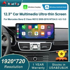 12.3"Wireless CarPlay Touch Screen Ultra-thin For Mercedes Benz E Class W212 RHD