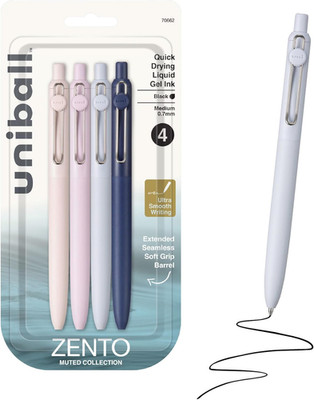 Uni-Ball Zento Gelschreiber, Schwarz, Mittlere Spitze, Glatte Spitze, Japanische