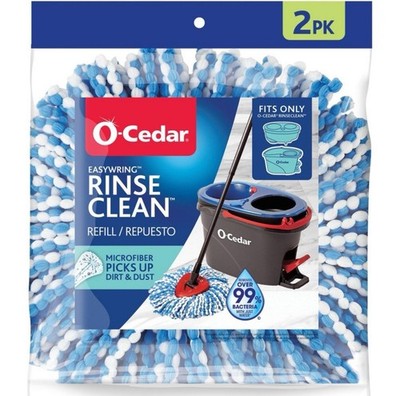 O-Cedar Easy Wring Rinse Clean Spin Mop Head Replacement 2-Tank System 