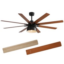Farmhouse Ceiling Fan with Light and Remote  Double Side Blades Outdoor Indoor