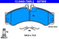 Bremsbelagsatz Scheibenbremse ATE 13.0460-7909.2 FüR Sprinter Mercedes VW LT 28