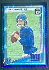 2025 Panini Donruss Optic Jaxson Dart Rated Rookie Purple Shock RC #273 Giants