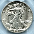 1916-D Walking Liberty Half Dollar, PCGS Genuine Cleaned-AU Detail