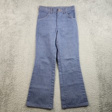 Vintage 80's Wrangler Jeans Boys 10 Regular Blue Bootcut No Fault Denim USA Made
