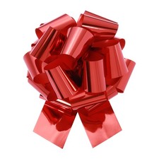 10 Inch Metallic Large Big Pull Bow Gift Wrapping Bows Ribbon Red