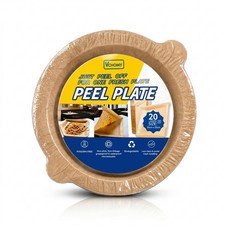20 Pieces Peel-off Plate Grease-Resistant Tableware Disposable for Baking,