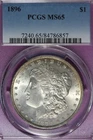 1896 PCGS MS65 MORGAN SILVER DOLLAR #B52373