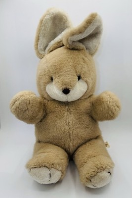 Vtg Cuddle Wit 22  Beige Tan Plush Easter Bunny Rabbit Stuffed Animal Toy