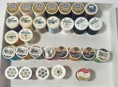 Coats Clark Madeira DMC USA France Germany Sewing Thread LOT USED Assrtd Colors