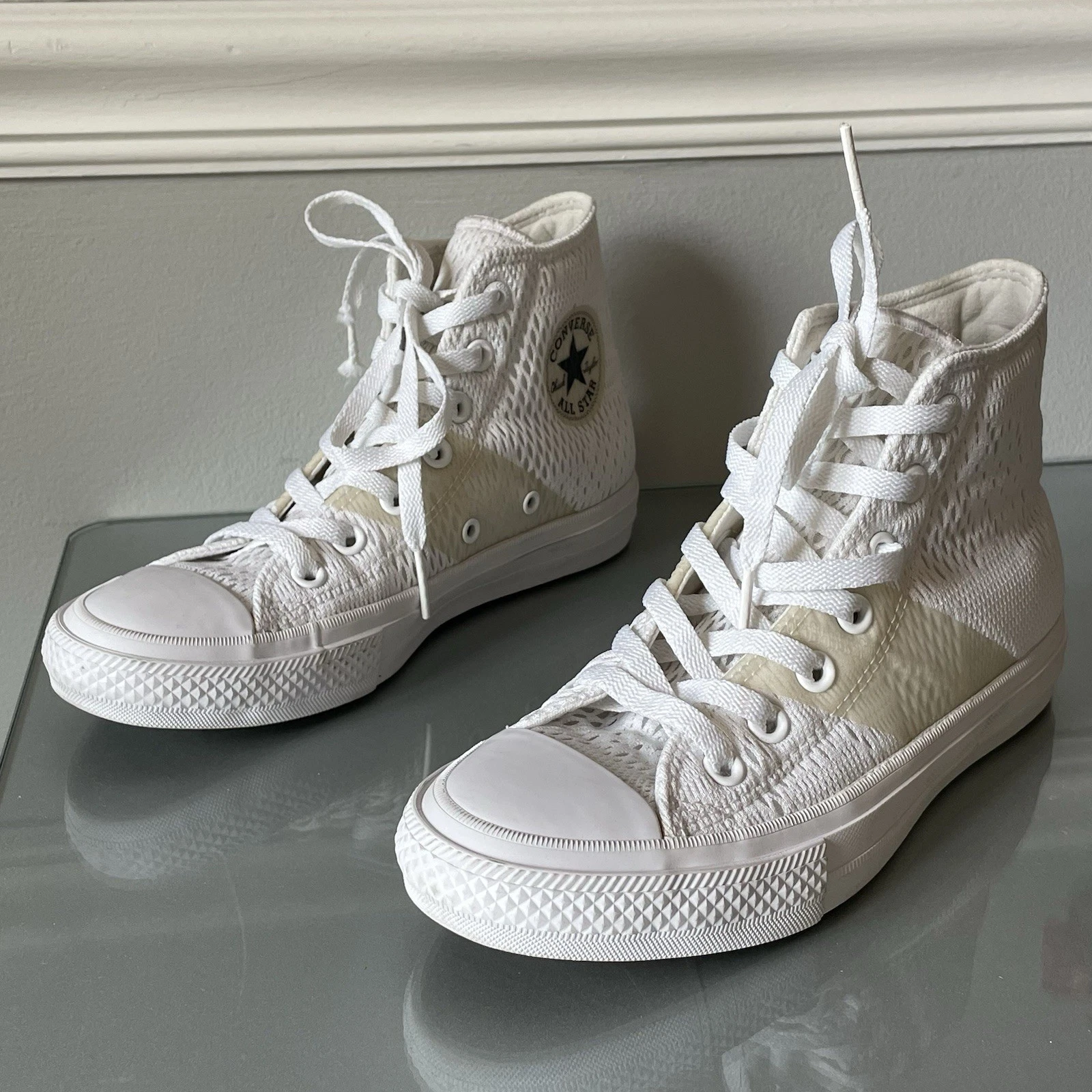 Sneakers Converse Chuck 70 alte bianche unisex uomo 5 donna 7 tela e rete