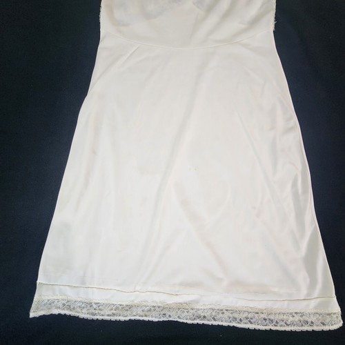 Vintage 1960's Van Raalte Opaquelon lace trimmed full slip size 32 ? Ivory #2226 - Picture 6 of 19
