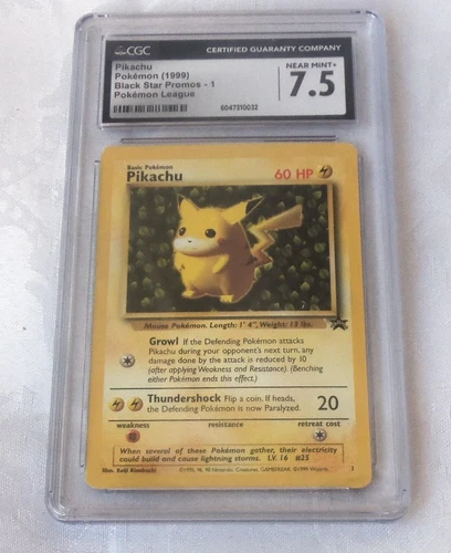 1999 Pokemon  Black Star Promos Pikachu #1 CGC 7.5