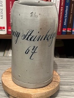 1 l Bierkrug Masskrug Brauerei Wirtshauskrug Georg Steinberger Taufkirchen Vils