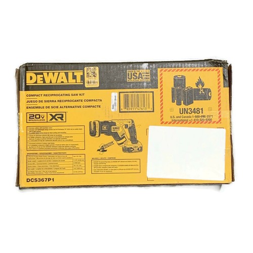 DEWALT DCS367P1 20V MAX XR 5.0-Ah Brushless Cordless Compact Reciprocating Saw - Picture 2 of 4