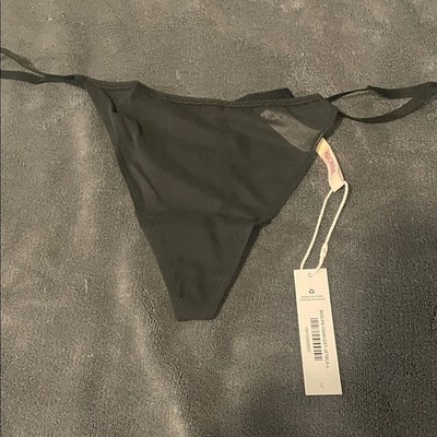 Adore Me Black Panties g string large NWT