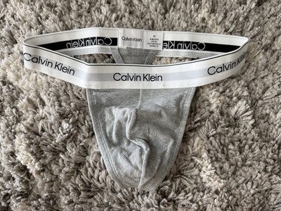 NEW Calvin Klein CK Mens Heather Gray Modern Cotton G-string Thong Underwear M