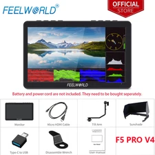 FEELWORLD F5 PRO V4 6 inch DSLR 4K HDMI Type C Camera Field Monitor Touch