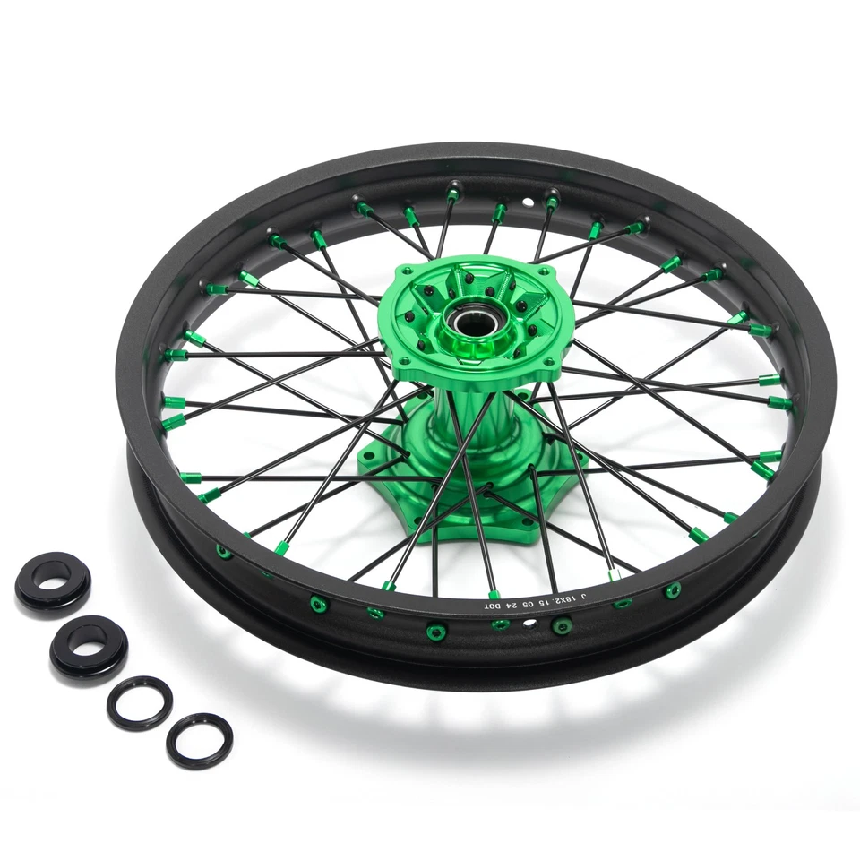 Juego de bujes de llanta CNC para Kawasaki 21"+19" KX250F KX450F 06-18 KX125 KX250 06-13 Foto 3 de 4