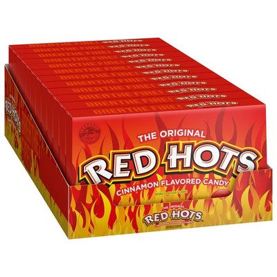 Wonka Red Hots, Cinnamon Flavored Hard Candy, 5.5 Ounce Pack of 12