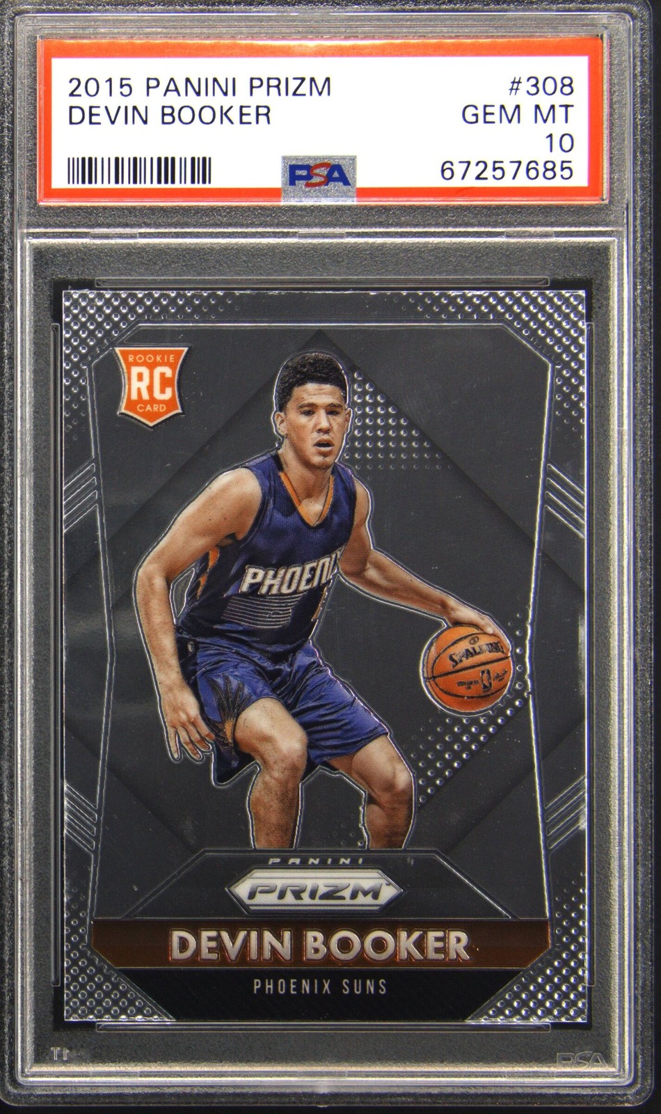 2015 PANINI PRIZM #308 DEVIN BOOKER ROOKIE RC PSA 10