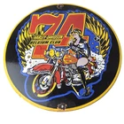 Vintage Harley Davidson Motorcycles Sign - 74' Biker Gas Pump Porcelain Sign