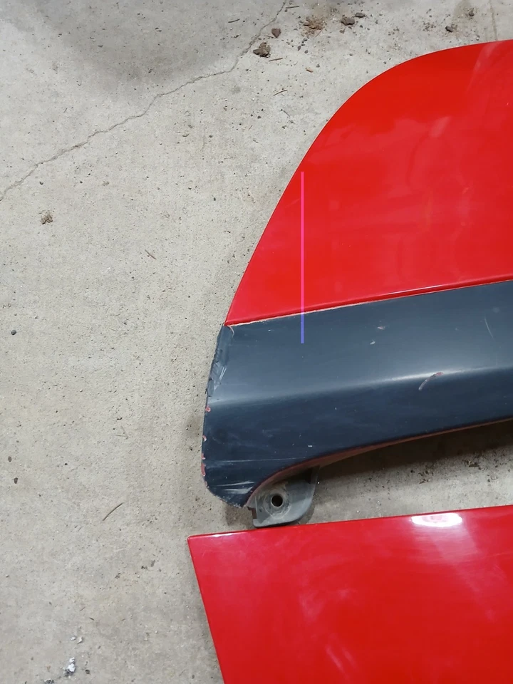Cubierta de rueda de guardabarros trasero izquierdo/derecho Honda Insight 2000-2006 roja Foto 3 de 4