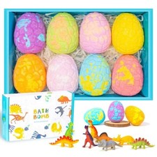8 Pieces Dinosaur Bath Bomb With Surprise Toy 