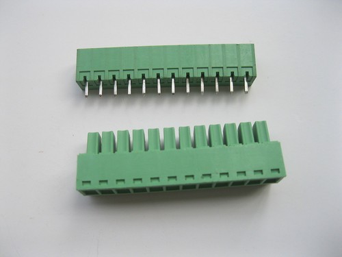 30 pcs Screw Terminal Block Connector 3.81mm 12pin Green Pluggable Type Straight - Picture 3 of 5