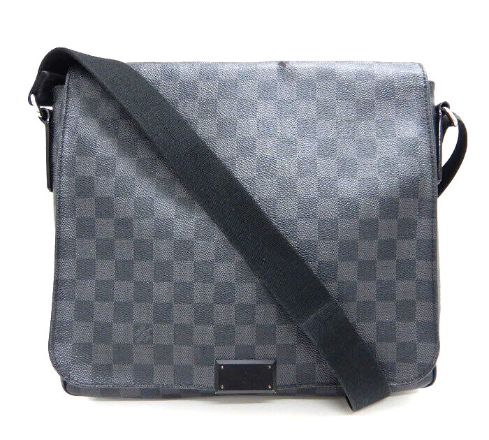 Louis Vuitton Damier Graphite District MM N41272 Shoulder Bag 