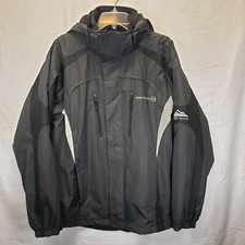 Free Country Youth Boys SMALL Anorak Ski Jacket Black Gray Nylon Fleece Lined