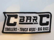 C BAR C Trailers - Truck Beds - Big Rigs PATCH white and black vtg