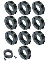 10-Pack 7/8" Bore Double Split Shaft Locking Collar Black Oxide Finish