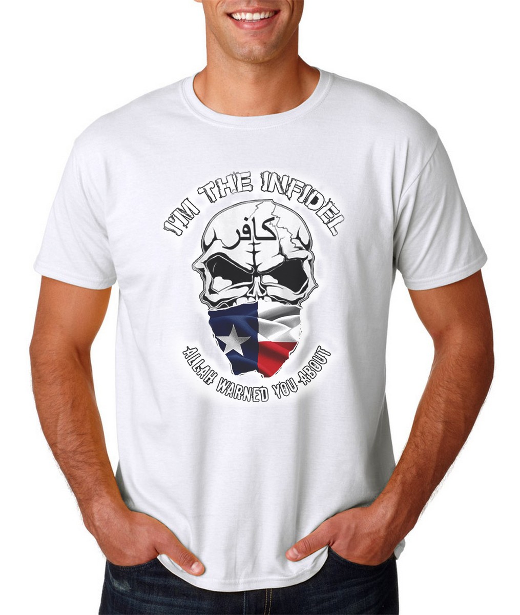 I'm The Infidel Allah Warned You About Tshirt Skull Flag I'm The Infidel Allah Warned You About Tshirt Skull Flag