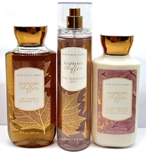 Bath & Bofy Works Raspberry Chiffon Mist, Body Lotion ,Shower Gel- Discontinued