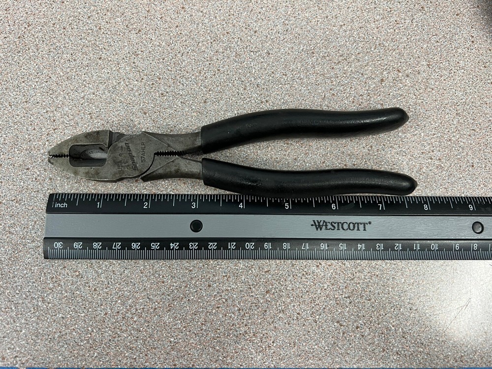 Snap On 57AHLP Soft Olive Grip Lineman's Pliers