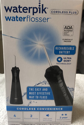 New Waterpik Cordless Plus Water Flosser Black WP-462W Sealed In Plastic No Box