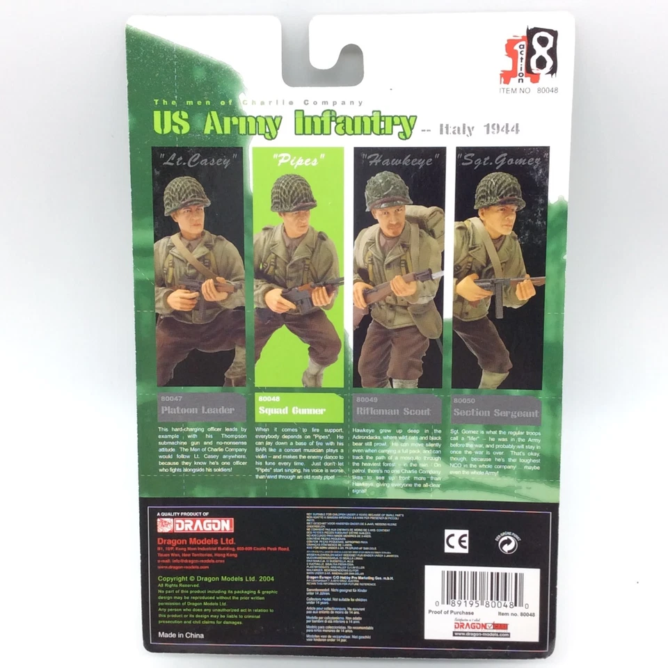 Figura Dragon Action 18 80048 US Army Infantry 1944 SQUAD GUNNER "Pipes" Foto 3 de 4
