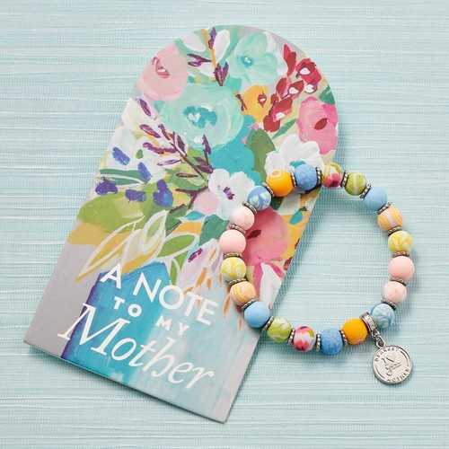 NEW JILZARAH Handmade Clay Beads Multi Color Bracelet PEOPLE WE LOVE "MOTHER" - Picture 2 of 3