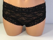VICTORIA'S SECRET PINK Extra Low Rise Cheekster Black Panties. Sz. Large. NEW.