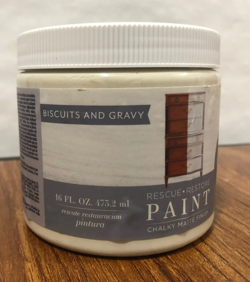 Lote de 6 JARROS DE Galletas y Salsa Rescate Restaurar Pintura Tiza 16 oz. por tarro Foto 4 de 4