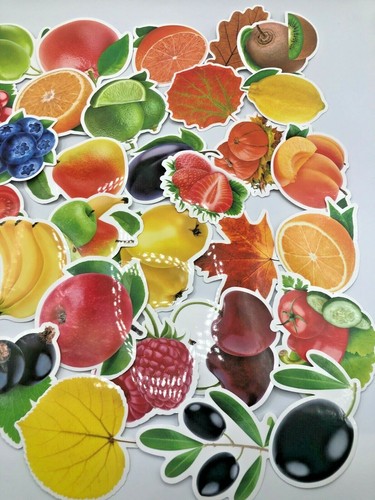 FRUTA / VERDURA / HOJAS ~ Paquete de Pegatinas ~ 50 PC para Patineta ~ Laptop ~ Teléfono ~ Libro de recortes - Imagen 2 de 5