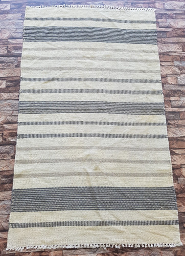 Vintage Handmade Traditional Lovely Striped Kilim Floor Rug Carpet 145x90 cm