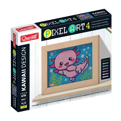 Quercetti 0796 Quercetti-0796 Pixel Art Kawaii Design Axotolt Steckspielcolor