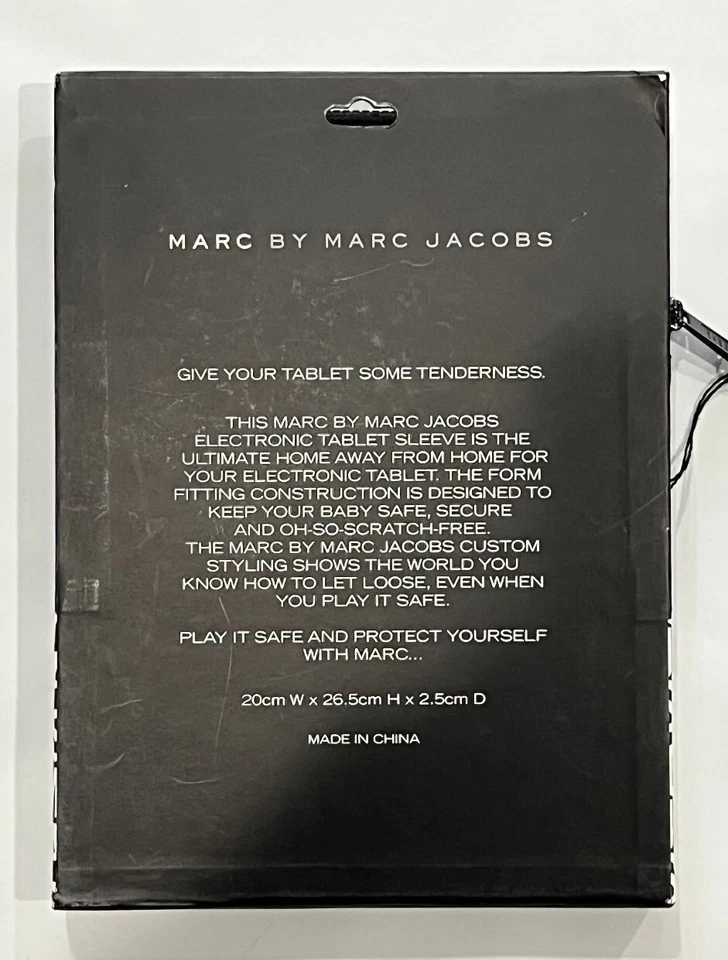 Marc Jacobs Padded Ipad Tablet Case Cover Sleeve - Indigo blue plaid - 10" x 8" - Image 3 of 4