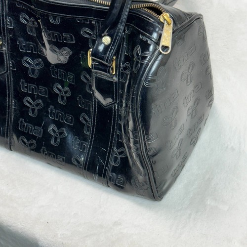 TNA Aritzia Purse PVC Black Handbag Duffel Tote Women's Fashion Accessories - Picture 5 of 21