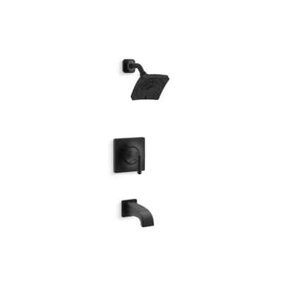 KOHLER Katun 3-Spray Tub and Shower Faucet in Matte Black Valve Included