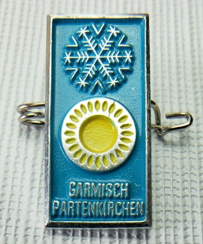 Pin's De Revers Vintage – Garmisch USA Ski School – État D'usage